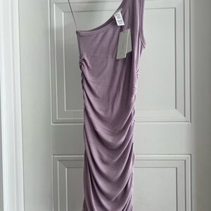 L Space Lavender One-Shoulder Dress